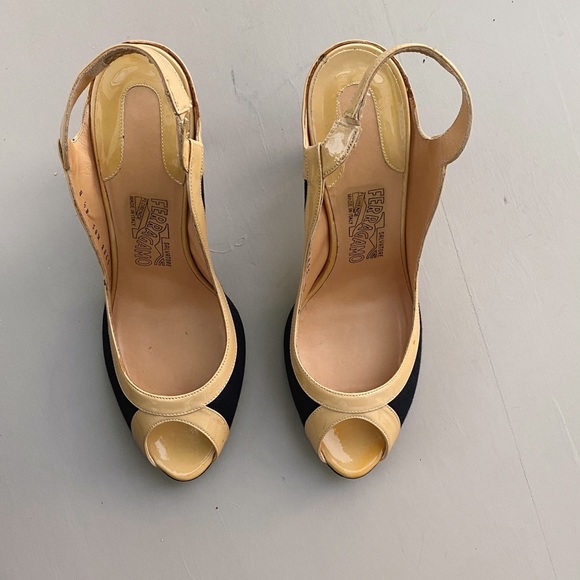 Salvatore Ferragamo Open Toe Heels - Picture 2 of 5